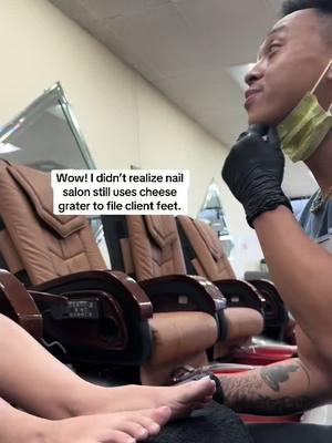 Client was fear of using a cheese grater to file her foot, but instead I use a glass foot file by @Beyond The Cream #nailtok #fyp #nails #pedicure #tutorial #TikTokShop #shopping #footfile 