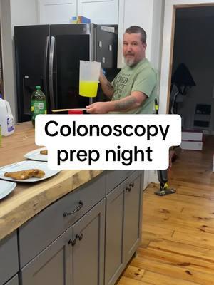 Colonoscopy prep night 😝🎉 go get it done!! It could save your life!! #TheEvansFamily #whatchadoinbrent #colonoscopyprep