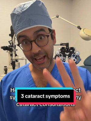 3 cataract symptoms #cataract #cataractsurgery #cataracts #cataractsurgerycounselling #cataractsurgeon #cataractawareness #cataratas #catarata #glare #halos #dimlight #lowlight #prescriptionglassses #eyecare #eyecaretips #eyecareforyou #eyehealth #eyehealthtips #eyehealthmatters #eyehealthawareness #eyehealthcare #eyedoctor #eyesurgery #eyesurgeon #drboparai #corneacare 