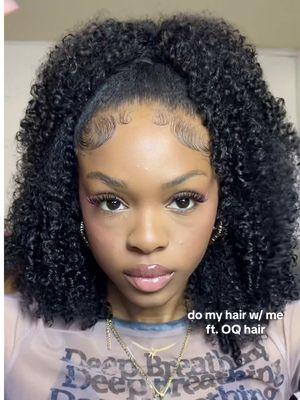 easiest hairstyle everr 💗 style my headband wig w/ me in a half up half down  #fyp #hairtok #naturalhairstyles #wig #headbandwig #halfuphalfdown #hairstyles #hairtutorial #oqhair #tiktok @OQHAIR 