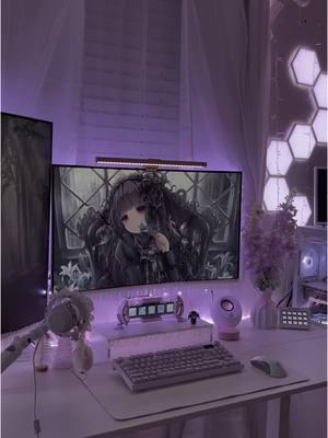 blackflower and dark forest fog on WE #pc #pcgaming #room #fleuriistok #fyp #viral #cozy #pcsetup #girly #girlysetup #nini #room #techtok #setup 