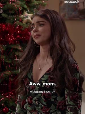 What bombshell news should I drop at my family's holiday party? 🙂 #ModernFamily is streaming now on Peacock. #Holiday #HaleyDunphy #SarahHyland