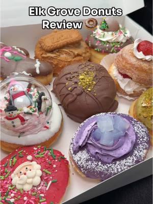 elk grove donuts review 🍩🎄 @ElkGroveDonuts #elkgrovedonuts #donuts #donutreview #dubaichocolate #dubaichocolatedonut #cronut #cookiebutter #ubedonut #christmasdonuts #doughnut #Foodie #foodies #foodreview #foodtiktok #FoodTok 