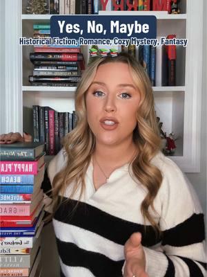 Another round of rapid fire recommendations 🔥📚 This time with all of the non thriller and non horror books I read this year. These genres aren’t always my favorite (I’m a true thriller girlie at heart) so it’s a little harder for them to impress me, but I did have a few stand outs! Let me know what you thought of these books in the comments! #BookTok #bookrecommendations #fyp #booktokfyp #bookrecs #booktokrecs #booksoftiktok #booktokbooks #rapidfire #booktokrecs #books #mustreadbooks #bookthoughts #booklover #readingisfun #yesnomaybe #readingwrapup #booktoker #reader #bookish #historicalfictionbooks #romancebooks #cozymystery #fantasybooks #memoirs #fictionbooks #cozyfantasy #bookgirlies 