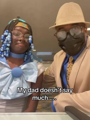 Tried this trend on my dad who doesn’t say much LOL!  #animeconvention #animetiktok #cosplay #sailormercury #fyp #locs #nanami #jjk 