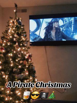 Enjoying the classics this holiday season 🥃😎🏴‍☠️ #PirateChristmas #PiratesOfTheCaribbean #XMas #JackSparrow #Christmas #ChristmasTree #🎄 #Pirate #Pirates #PirateTok #PiratesLife #PiratesLifeForMe🏴‍☠️☠️🥃 