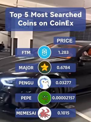 Top 5 Most Searched Coins on CoinEx🔥🔥🔥#coinpusher #digitalassets #coinmarket #forextrader #coinex #cet 