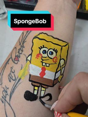 Replying to @sweetk1288 SpongeBob? Challenge accepted! I don't always do all of this detail on the job, but most of it #cheekart #fulltimeartist #hbartsint #facepainting #facepaint #facepainter #atlantafacepaint #spongebob #spongebobfacepaint #request #tutorial 