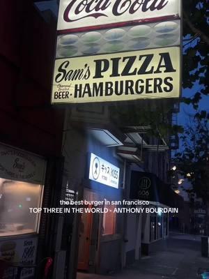 the best burger in san francisco #burger #sftok #sams #anthonybourdain #sffoodie #burgers #sf #sanfrancisco #asmr 