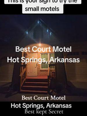 #onthisday best court motel in Hot Springs Arkansas. I love how these historic motels are being renovated and added to the allure that is Hot Springs. Additionally, I would be doing no favors not mentioning the attached Cafe. a definitely must see! #hotsprings #arkansas #motels #placestostay #travel #solotravel #getaway #hotspringsarkansas #thingstodo 