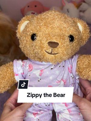 Meet Zippy the Bear! #zipnbear #cutegifts #teddybear #giftsforgirls #toddlergirl #unicorngift #valentinesgiftideas 