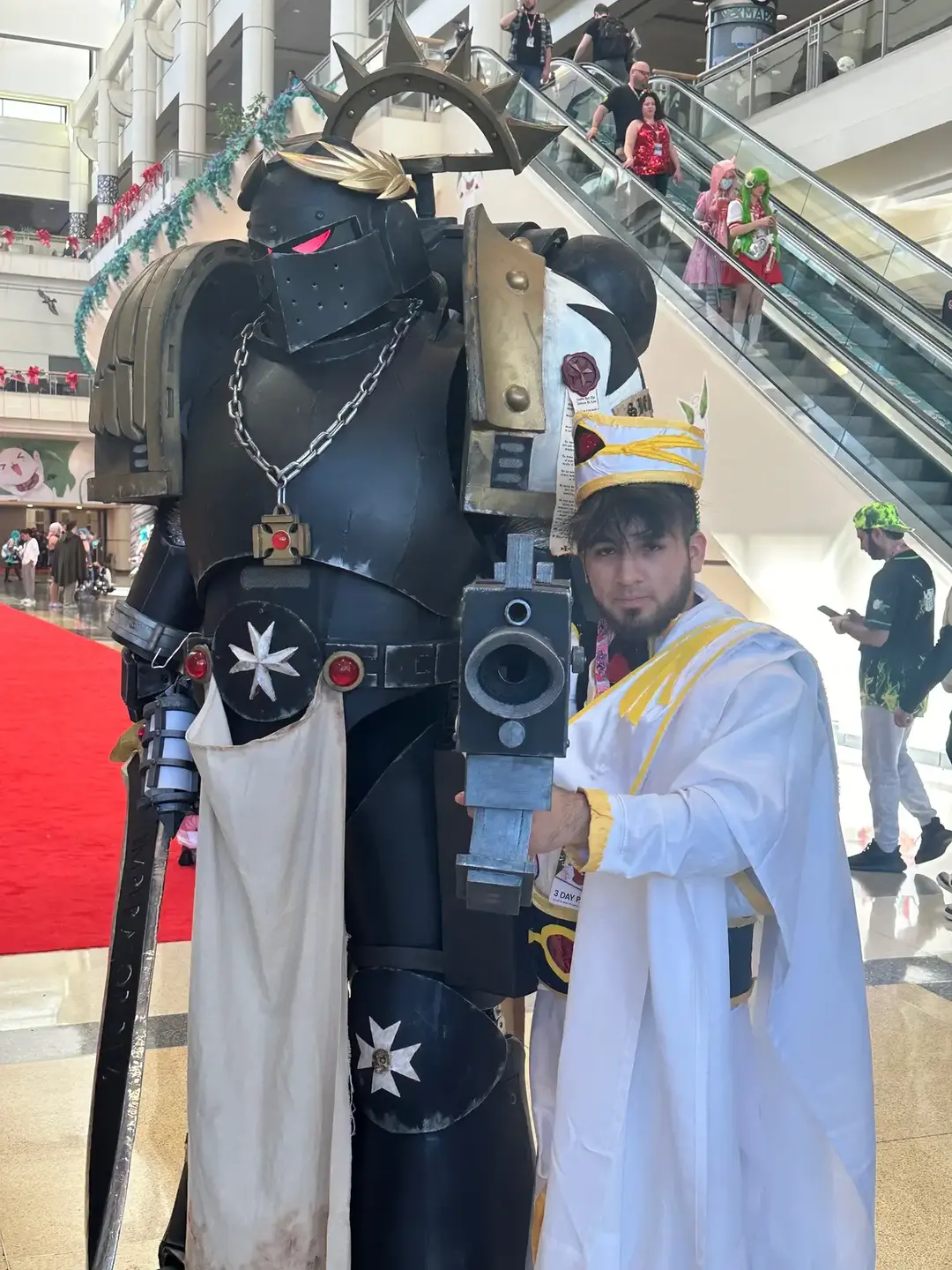 lelouch n the templars 🖤 . . @Ted-of-all-Trades  . . #fyp #wh40k #helldivers2 #holmat #warhammercosplay #warhammer40k #codegeass #codegeasscosplay #blacktemplars 