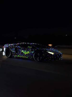 Lamborghini with 2000 Christmas Lights. #christmas #lights #lamborghini #aventador #v12 #merrychristmas #supercar #car #cargirl #batventador #kouragegirl #fyp #carsoftiktok 