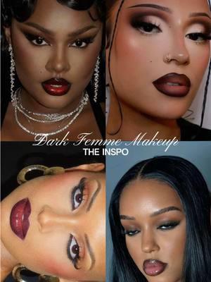 The chocolate lip combo!!>> #darkfemininemakeup #makeup #makeupinspo #inspovsresults #makeuptok #fypシ 