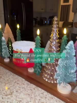 These flameless christmas candle sticks are soooo pretty 🎄🕯️ #foru #christmascountdown #candles #flamelesscandle 