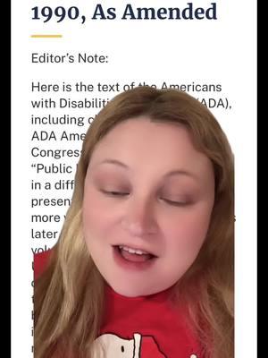 It’s a big misconception that being “ADA compliant” means just being wheelchair accessible and that is wildly wrong Its a huge law  #accessibility #themoreyouknow #equality #equalityforall #equalrights #disabled #disabilityrights #humanrights #intersectionality #disneydas #accessibilitymatters 