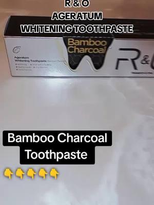 The activated charcoal in the bamboo charcoal toothpaste can gently scrub away stains from coffee, tea, wine and other sources. The charcoal can absorb bacteria that can cause bad breath and can bind with acidic components in the mouth helping to raise the pH level and remove plaque. bamboo charcoal toothpaste is made from natural ingredients and doesn't contain harsh chemicals. #RandO #bamboo #charcoal #bamboocharcoal #bamboocharcoaltoothpaste #ageratum #whitening #whiteningtoothpaste #fyp #TikTokShop #fyf 