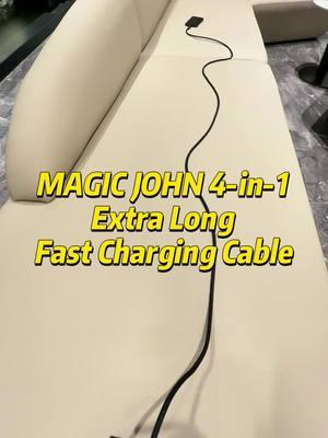 Experience charging like never before with MAGIC JOHN. #magicjohnofficiall #accessories #charger #chargecable #4in1charger #fastcharging #TikTokShop #tiktokmademebuyit 