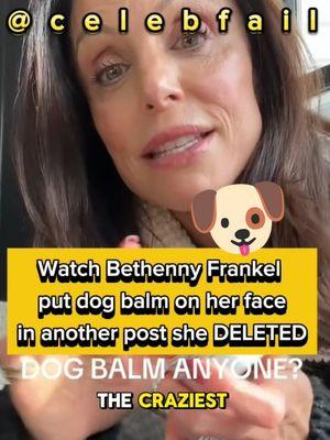 Bethenny Frankel is barking mad.  @Pet Finn  #bethennyfrankel  #bethennydeletes #queenofdeletes #deletedpost #celebfail #petfinn #pawhero #dogbalm #woof #bark #CapCut 