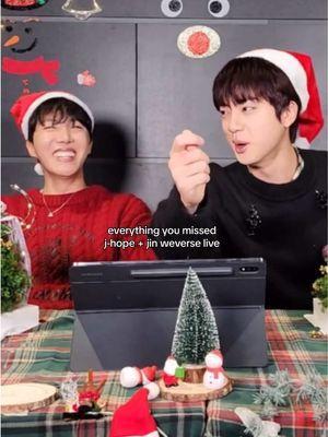 merry christmas from jin and j-hope 🥹🎄#btsarmy #2seok #jinjhopelive #bts #kpop #2seoklive #weverselive #jin #jhope #btslive 