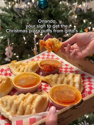 Christmas Tree Pizza Puffs are BACK at Gitto’s🎄🍕 Get a single or 6-pack for the fam to enjoy, mix & match flavors.  Choose Between: Pepperoni  Cheese Chicken Bacon Ranch Buffalo Chicken  This NY style pizza joint is located DT Orlando. 📍 120 S Orange Ave, Orlando, FL  32801 #orlandoeats #orlandofood #orlandofoodie #yelporlando #yelpeats #yelpelite #Foodie #floridafoodie #downtownorlando #merrychristmas #christmas #pizza #christmastree #visitorlando #orlandodoesntsuck #orlandoblogger #eatlando #orlando #orlandofl