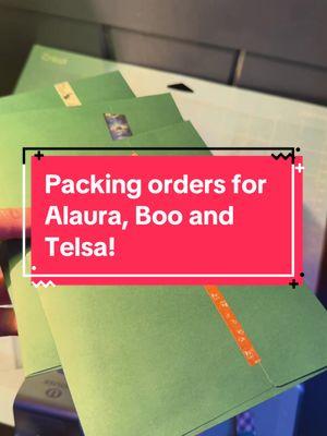 Thank you for your orders Alaura, Boo and Telsa! #smallartistcheck #smallartistshop #SmallBusiness #smallbusinessowner #etsyseller #etsy #fyp #fypシ゚ #merchartist #keychains #keychainbusiness #stickers #stickertok #packingorders #packanorderwithme 