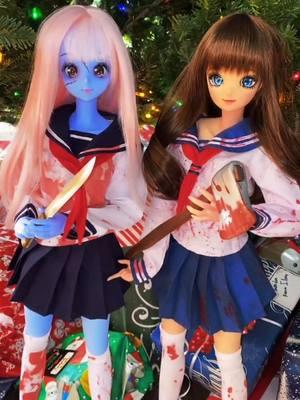 Yandere christmas girls #smartdoll #dollfiedream #bjd #animefigure #animecore #animedoll #figure #doll #yandere