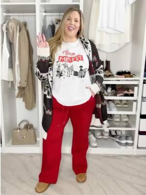 “These jeans are a holiday miracle, honestly.” — @Ashley Dorough #discovermaurices #festive #holiday #styling #haul #tryonhaul #tryon #fashion #fashiontiktok #cardigan #graphictees #ootdinspo 