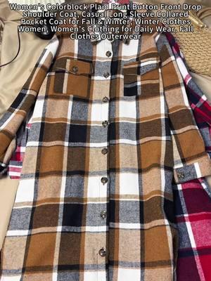 #ColorblockPlaidCoat #PlaidPrintOuterwear #ButtonFrontCoat #DropShoulderJacket #CasualOuterwear #LongSleeveCoat #CollaredPocketCoat #FallWinterFashion #DailyWearStyle #WarmAndChic #WinterEssentials #LayeredLook #LadiesOuterwear #TrendyOuterwear #PlaidStyle #EverydayFashion #CozyChic #FallClothesWomen #OuterwearForAllSeasons #StylishAndWarm #TikTokShopLastChance #TikTokShopNewYearNewAura #spotlightfinds 