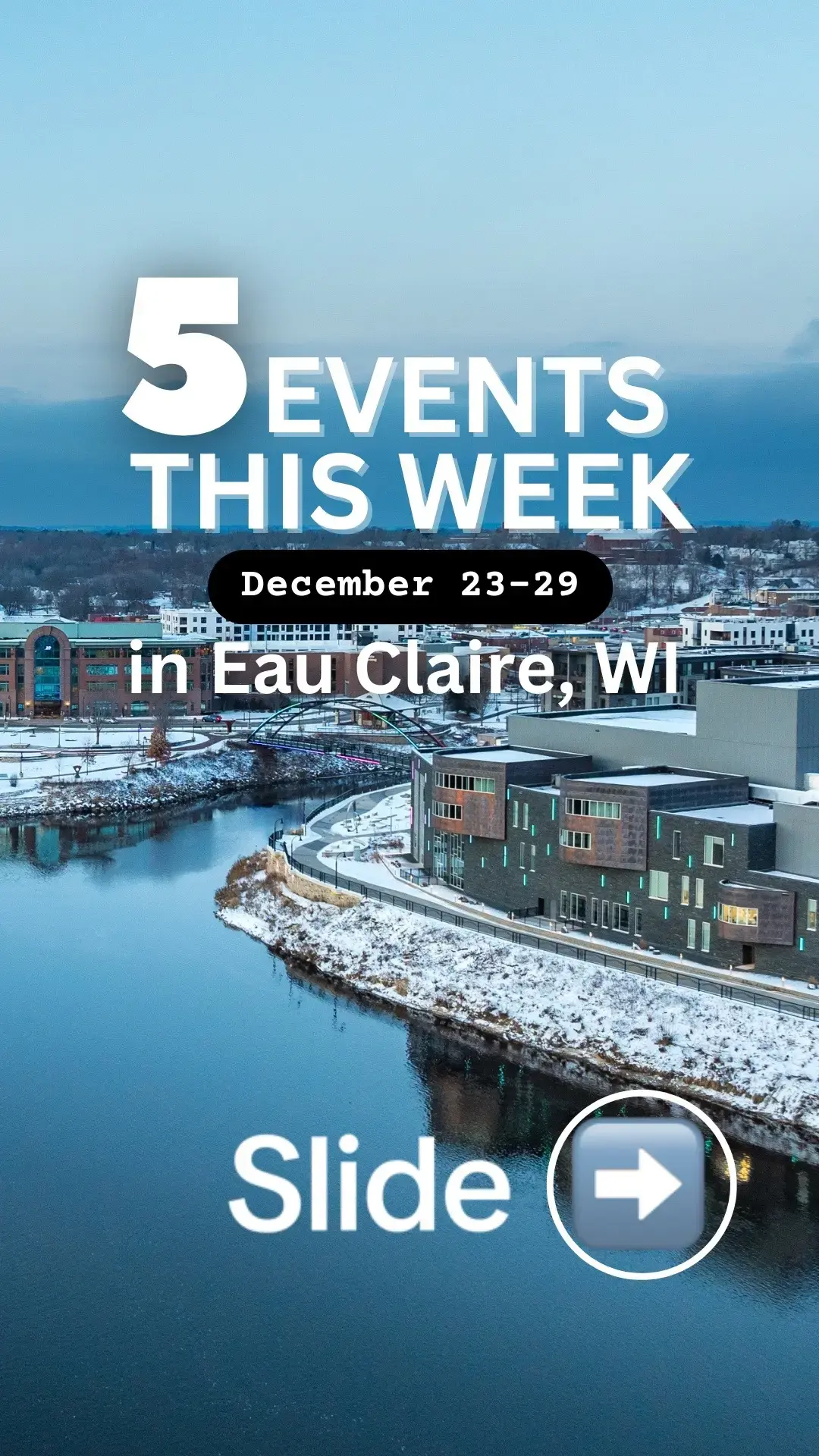 There’s no shortage of events this holiday week in Eau Claire, WI! Check out the Eau Claire calendar of events for more events and things to do this week! #chrismaslights #captureec #eauclairewi #eauclaire #wisconsin #visiteauclaire #travel #winter #midwest #christmas #events #cozy #thingstodo #wisco #uwec 