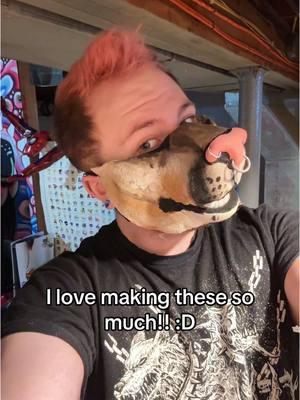 New mask!!  . . . #therian #therianthropy #theriansoftiktok #therianmask #wolftherian #theriantiktok #therians #furry #fursuit #fursuitmaker #furryfandom #furrytiktok #theriangear #fursuiting #quadrobics #otherkin #therianthrope #cringe 