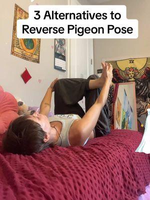 Replying to @Alex war 3 Alternatives to Reverse Pigeon Pose that you can also do before even getting out of bed. 😌🫶🏼   Should i make a bed yoga series? 😂 #reversedpigeon #reversepigeon #reversepigeonpose #yoga #bedyoga #mysticalbedyoga #bedtimeyoga #mysticalmckay #mysticalyogimckay #themysticalexperience