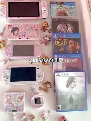 is she really a girl if she doesnt have 9 consoles and a bunch of monkey lps    #psp #psvita #3ds #gameboy #nintendoswitch #nintendo #playstation #ps3 #ps4 #ps5 #lps #retrogaming #handheldgaming #setup #pinksetup 