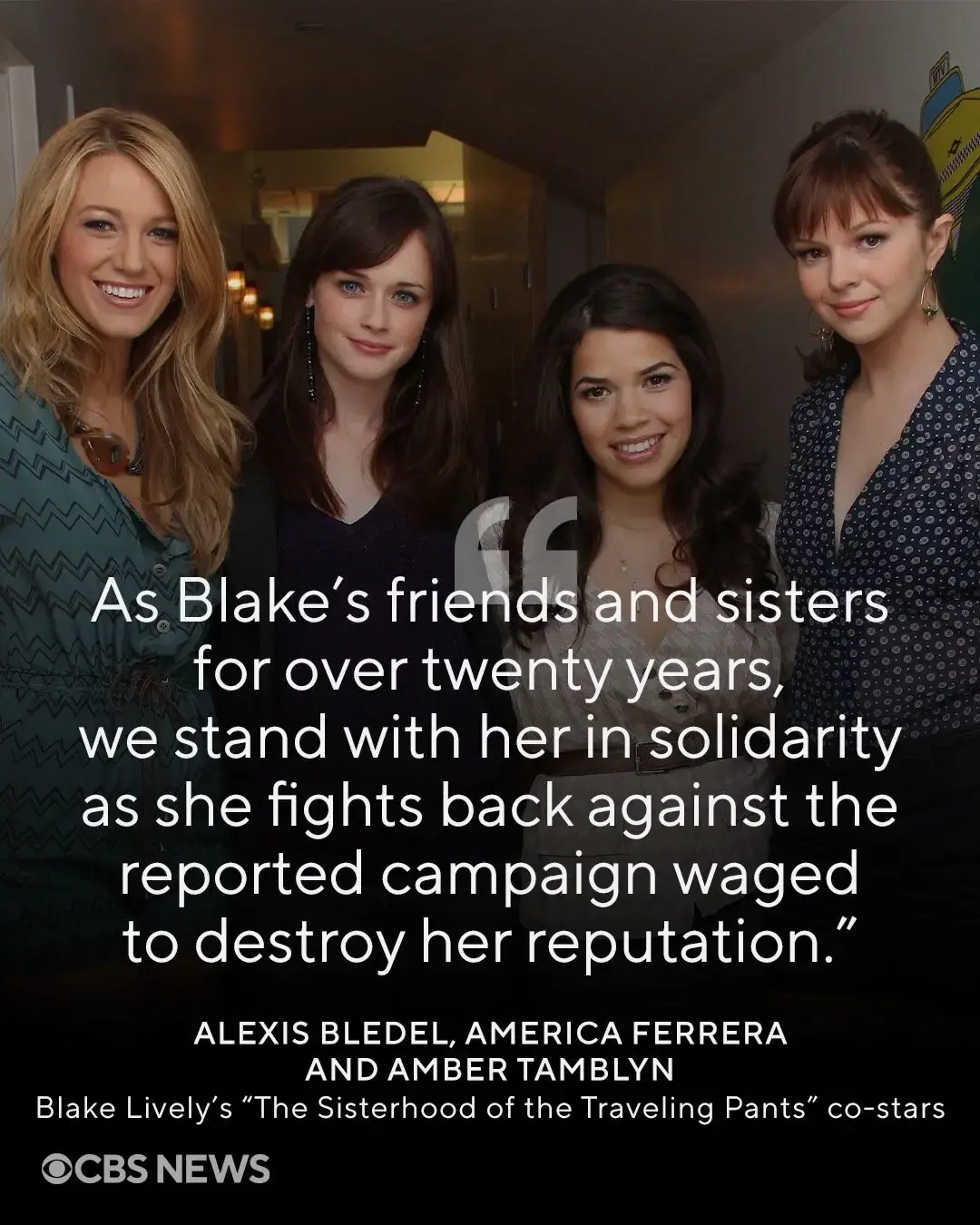 America Ferrera, Amber Tamblyn and Alexis Bledel — Blake Lively’s former co-stars of “The Sisterhood of the Traveling Pants” – have issued a statement amid Lively’s bombshell lawsuit accusing “It Ends With Us” co-star and director Justin Baldoni of sexual harassment. “Throughout the filming of It Ends with Us, we saw her summon the courage to ask for a safe workplace for herself and colleagues on set, and we are appalled to read the evidence of a premeditated and vindictive effort that ensued to discredit her voice,” Lively’s “Sisterhood” co-stars said in a joint statement posted on social media. “Most upsetting is the unabashed exploitation of domestic violence survivors’ stories to silence a woman who asked for safety. The hypocrisy is astounding.” An attorney representing Baldoni and Wayfarer Studios told the Associated Press Lively’s claims “are completely false, outrageous and intentionally salacious with an intent to publicly hurt and rehash a narrative in the media.”  #blakelively #justinbaldoni #itendswithus #sisterhoodofthetravelingpants #ambertamblyn #americaferrera #alexisbledel 