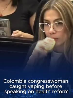 Colombia congresswoman caught vaping before speaking on health reform #news #breakingnews #colombia #congresswoman #vaping #foryou 