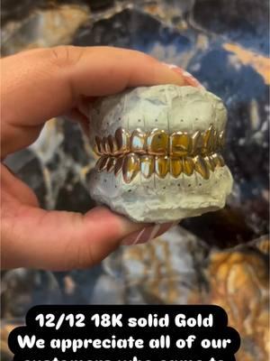 💎🔥 18k Solid Gold Grillz – The Ultimate Upgrade! 🔥💎 Our latest customer came through and dropped a big check on a 24-piece set of solid 18k gold grillz – 12 top & 12 bottom, custom-made to perfection. He couldn’t be happier with the shine, quality, and fit of his new grillz! 💯 Why choose R&J Golds? 	•	18k Solid Gold – Pure, durable, and designed to last. 	•	Custom Fit – Each piece is made to your exact specifications. 	•	Affordable Luxury – Top-tier quality at a reasonable price. If you’re looking for grillz that shine brighter, feel heavier, and last longer, R&J Golds is the move. Our clients keep coming back because we deliver the BEST. 🔒 Trust the experts in premium grillz. It’s time to level up your smile! 🌟 📲 DM us to get started or stop by our shop for your custom consultation. #18kGold #SolidGoldGrillz #LuxuryForLess #CustomGrillz #RJGolds #GrillzGoals #ShineBright #AffordableLuxury #fyp #viralvideo #viraltiktok #blackfriday #sale 