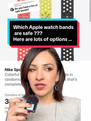 Replying to @.the.dog.peaches there’s lots of really safe material choices for your Apple Watch sports band or Fitbit – cheap silicone, nylon, metal, leather… Even hard plastic links ##pfas##applewatch