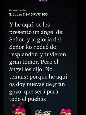 S.Lucas 2:9-10 RVar1960 #versiculodeldia #labibliaapp #jesus #amor #fe #fuegodelespiritusanto #juan316 #pauljjmusic🙏🏻📖🙌🏻👍💡 