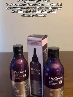 Dr. Groot Hair & Scalp Dynamic Duo Set Conditioner Haircare Keratin Shampoo for Fuller Hair Biotin Calendula Cleanser Comfort #tiktokholidayhaul #christmas #drrootshaircare #lgbeauty #haircareroutine #shampooandconditioner 