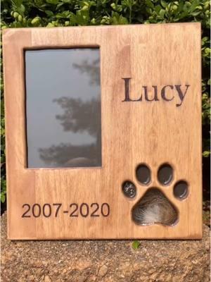 The perfect Pet Memorial created using ash, fur, a space for a picture of them and it is able to be customized for your fur baby. #petmemorial #petloss #fur #furever #furbaby #pets