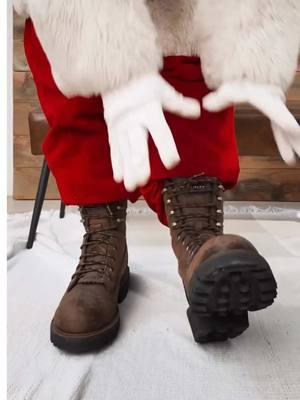 Lacing up for the most important work day of the year!#ariat #ariatwork #work #boots #laceup #christmas #santa 