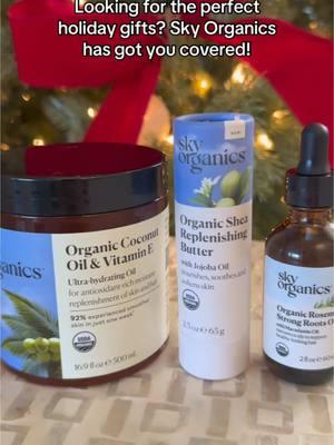 Need a last-minute gift for the self-care lover in your life? Try one of these: ✨ Organic Coconut Oil & Vitamin E: Deeply moisturizes dry skin ✨ Organic Rosemary Strong Roots Oil: Nourishes hair at the roots for stronger, healthier-looking hair  ✨ Organic Shea Replenishing Butter Stick: Moisturizes dry skin on-the-go  #skyorganics #organicbeautyproducts #certifiedorganic #coconutoil #rosemarystrongroots #organicswaps #organicbeauty #organicskincare #bodyoil #rosemaryoil #hydratingoil #sheabutter #holidaygifts #lastminutegifts  