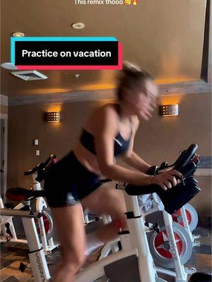 No days off on vacation…ill take the schwinn #indoorcycling #spintok #athlete @Lana Del Rey 