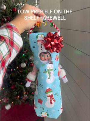 Low prep elf on the shelf farewell that is the perfect way to “wrap” things up! Major plus- You already have everything you need! ✨ 🎁  #elfontheshelffarewell #elfontheshelf #finalnight #giftwrapping #lowprepactivities #elfontheshelfgoodbye 