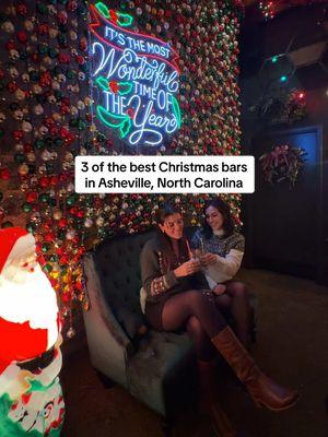 Send this to someone you’d go with 🎄✨🎅🏼😍 These are 3 of my favorite pop-up Christmas bars to visit in Asheville this holiday season! They’re so festive and have exclusive menus to choose from. ↠ Humbug Hideout, Wicked Weed Brewing  ↠ Tiki Easy, Hi Wire Brewing  ↠ Miracle Pop-Up, The Golden Pineapple  Have you been to any of these yet?! 🥂 #asheville #northcarolina #wickedweed #hiwirebrewing #wnc #blueridgemountains #christmaspopup #christmaspopupbar #visitasheville