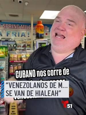 El dueño cubano de un negocio en Hialeah expulsó a una familia venezolana y el video se ha vuelto viral en las redes sociales. Tenemos ambas partes de esta historia: los clientes venezolanos que dicen que fueron discriminados, y también lo que dijo el dueño del negocio. A partir de las 5pm en los noticieros de Telemundo 51. #hialeah #venezolanos #cubanos @aboentes