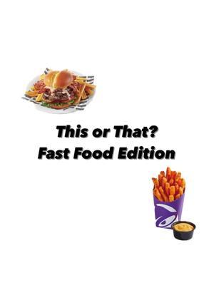 fast food❤️ #foryoupage #fyp #foryou #thisorthat #thisorthatchallenge #Foodie #thisorthatfoodedition #thisorthatfood #foodgame #game #pinterest #aesthetic #pizza #burgers #hotcheetos #viral #viralvideo #viraltiktok #fastfood 