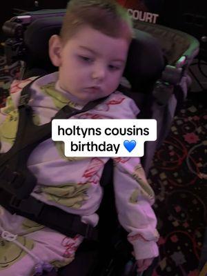 Holtyns cousins birthday party over the weekend 💙💙 #curetbcd#medicalmom#grwm#fyp