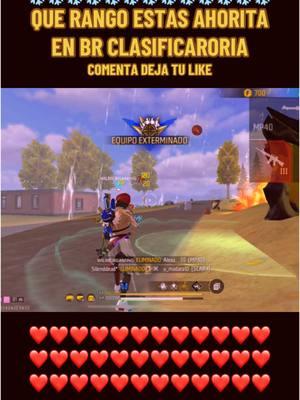 QUE RANGO ESTAS EN FREE FIRE EN ESTOS MOMENTOS COMENTA DEJA TU LIKE#freefire #garena # #wilmergaming #brclasificatoria #viraltiktok #freefireviral #sensibilidadefreefire #manolov #tiktokfreefire #felicesfiestas #granmaestrofreefire #heroicofreefire 