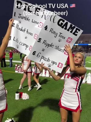 Fun with the Red ❤️ #highschooltvusa #highschooltvglobalfestival #cheer #gameday #football #footballseason #sqaud 